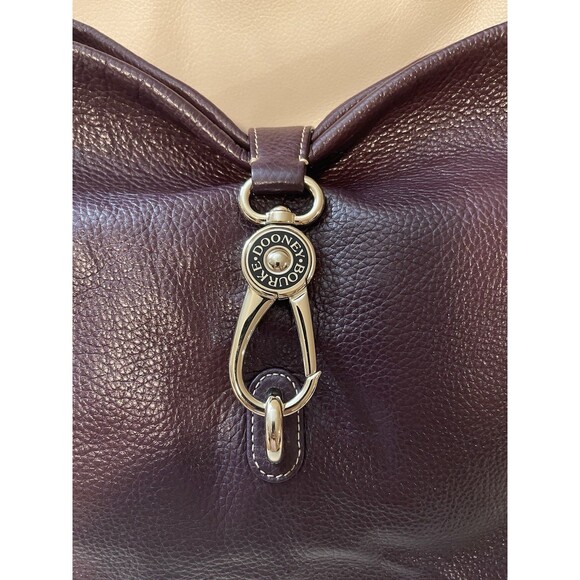 Dooney & Bourke Logo Lock Shoulder Bag with Matching Kisslock Wallet Purple - Picture 7 of 16